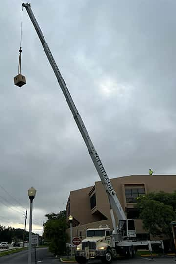 Florida Tree & Ground Maintenance's Crane Truck.